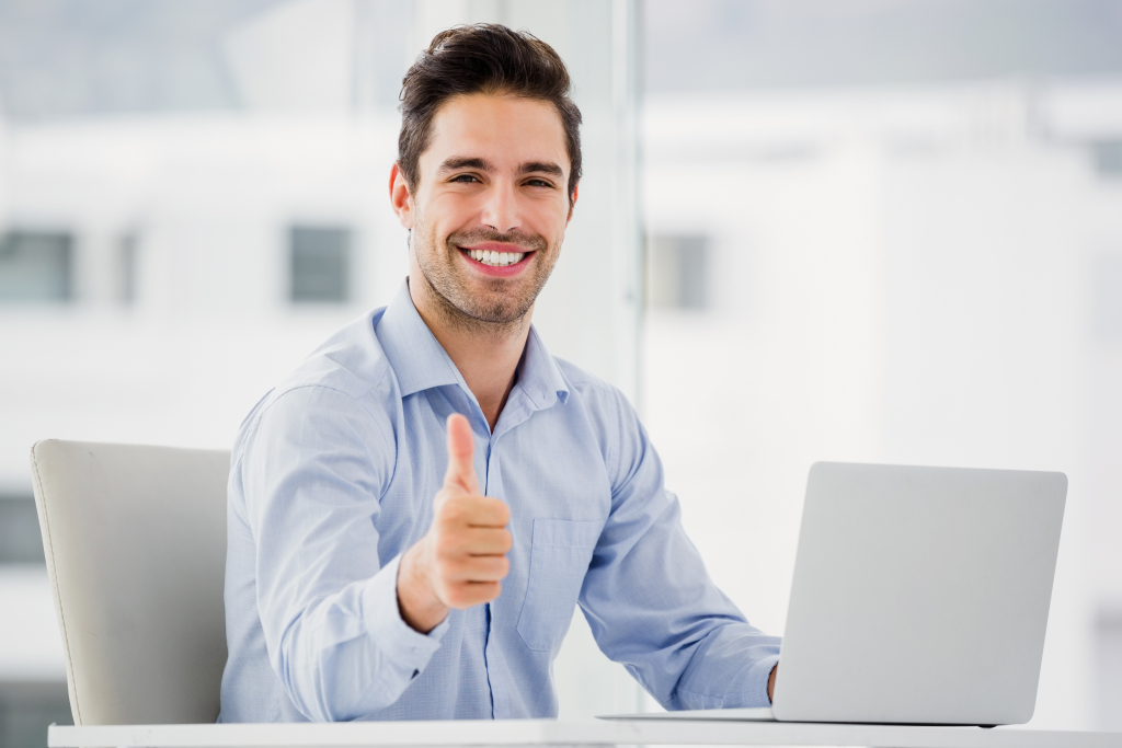 A working man on a laptop || ICON Limited